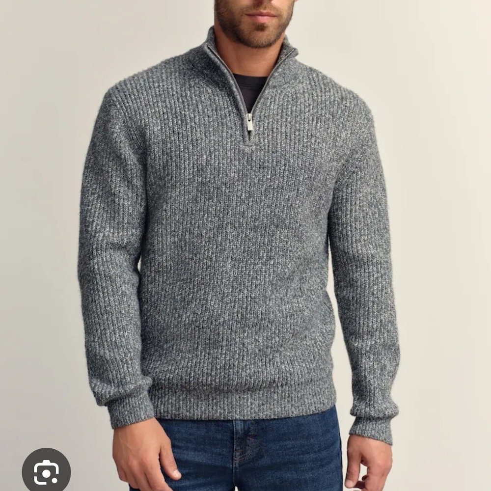 Tommy Hilfiger Men's Gray Zip-Up Sweater